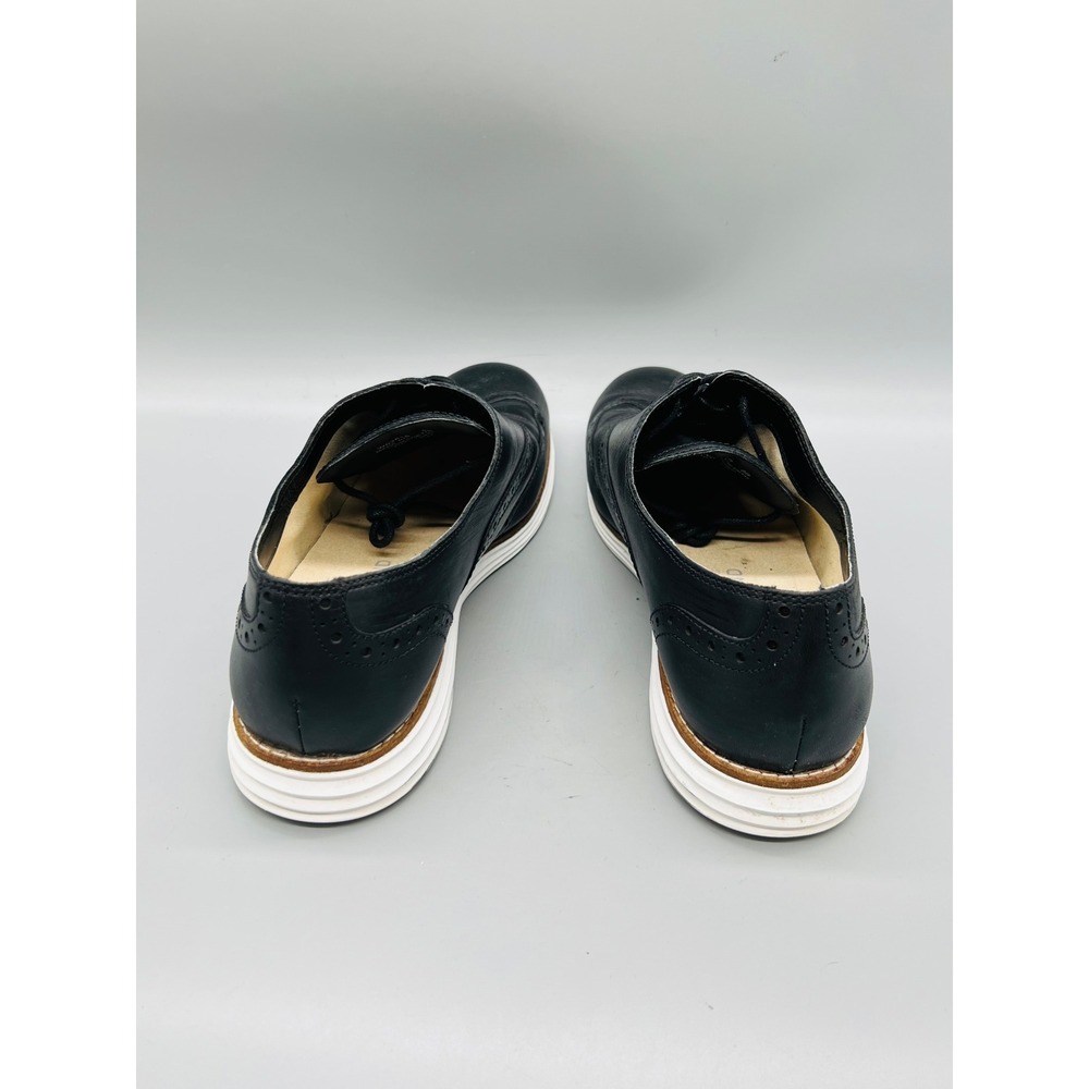 Cole Haan Shoes Womens 8 Black Leather OriginalGrand Wingtip Oxfords Brogue - Picture 6 of 11